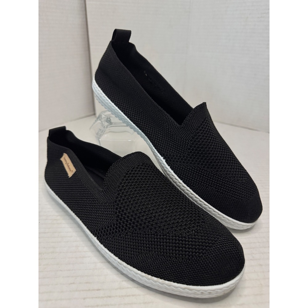Tommy Bahama Slip On Sneakers Womens 9 Black Knit Lightweight Casual